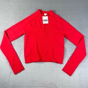 DSG Momentum Seamless Cropped 1/4 Zip NWT Red Women’s Medium Activewear Top